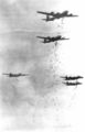B-29s dropping bombs over Japan