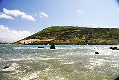 Baía de Porto Pim em dia de tempestade, Horta, ilha do Faial, Açores, Portugal.JPG