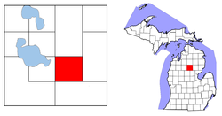 Location within Roscommon County