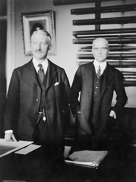 File:Bainbridge Colby, Secretary of State, and Frank Polk Asst. Sec. of State, posed, standing, three-quarter-length.jpg