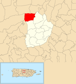 Моровис муниципалитетіндегі Барахонаның орналасқан жері қызыл түспен көрсетілген