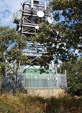 View of the tower from just below, on a clear day