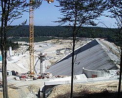 Construction site in August 2000