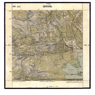 lake Staffelsee, (Blatt 807, am unteren Kartenrand)