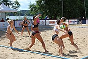 Deutsch: Beachhandball Europameisterschaften 2019 (Beach handball Euro); Tag 2: 3. Juli 2019 – Frauen, Vorrunde Gruppe C, Slowenien-Italien 0:2 (7:24, 18:22) English: Beach handball Euro; Day 2: 3 July 2019 – Women Preliminary Round Group C – Slovenia-Italy 0:2 (7:24, 18:22)
