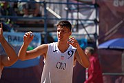 Deutsch: Beachhandball bei den Olympischen Jugendspielen 2018 in Buenos Aires; Tag 7, 13. Oktober 2018; Jungen, Halbfinale – Spanien-Kroatien 2:1 English: Beach handball at the 2018 Summer Youth Olympics in Buenos Aires at 13 October 2018 – Boys Semifinal – Spain-Croatia 2:1 Español: Handball de playa en los Juegos Olimpicos de la Juventud Buenos Aires 2018 en 13 de octubre de 2018 – Semifinales de chicos - España-Croacia 2:1