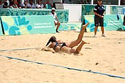 Deutsch: Beachvolleyball bei den Olympischen Jugendspielen 2018; Tag 11, 17. Oktober 2018; Mädchen, Finale – Italien (Claudia Scampoli & Nicol Bertozzi)- Russland (Maria Woronina & Maria Botscharow) 0:2 (19–21/19–21) English: Beach volleyball at the 2018 Summer Youth Olympics at 17 October 2018 – Girls Final – Italy (Claudia Scampoli & Nicol Bertozzi) - Russia (Maria Voronina & Maria Bocharova) 0:2 (19–21/19–21)