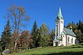 Čeština: Kostel sv. Antonína v Bedřichově, Jizerské hory, okres Jablonec nad Nisou - ČR English: Church in Bedřichov in Jablonec nad Nisou District, Jizera Mountains, Czech republic