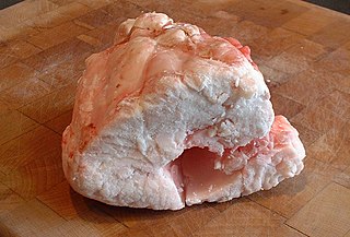 Suet Raw, hard fat of beef or mutton found around the loins and kidneys