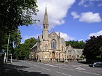 Wilson Street, Beith Trinity Church (Kirche von Schottland), einschließlich Halle, Grenzmauern, Geländer und Torpfeiler