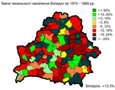 Динаміка населення Білорусі у 1970-1989 роках