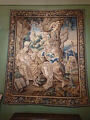 Close-up view of the same tapestry at the same day