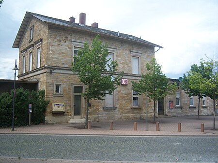 Bibliser Bahnhof Bahnhofsgebäude 2.8.2008