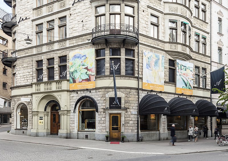Amells Art Gallery, Birger Jarlsgatan Street, Stockholm, Sweden