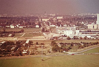 Blick vom DEBA-Hochhaus um 1970