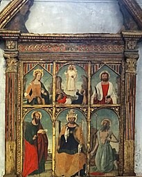 Chapelle Saint-Pierre : Retable tryptique peint vers 1500.