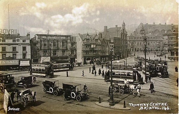 The Tramways Centre in the early 1900s