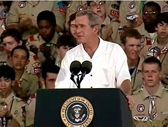 President Bush at the Jamboree Bush BSA Jamboree.jpg