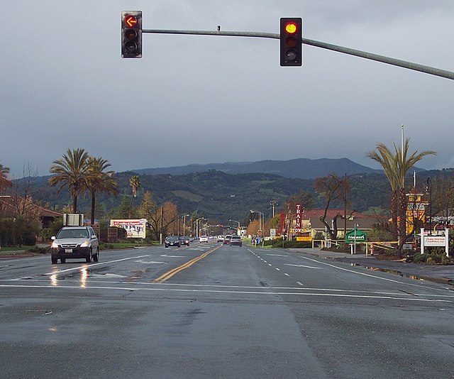 SR 12 runs along Broadway in Sonoma
