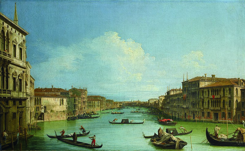 File:Canal Giovanni Antonio detto Canaletto (1697 - 1768) - Il Canal Grande da Ca' Foscari verso il ponte di Rialto - 81LC00094 - Accademia Carrara.jpg