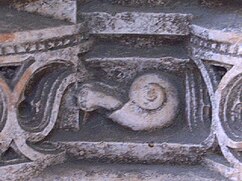 Caracol esculpido en el portal de las Capelas Imperfeitas, en el Monasterio de la Batalha