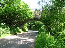 Part of the nearby railway viaduct. Carronhill railway viaduct.JPG