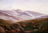 Riesengebirge - Caspar David Friedrich; ulei pe pânză (cca 1835), Muzeul Ermitaj.