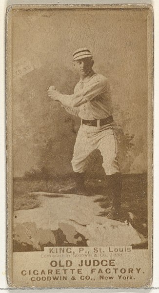 File:Charles Frederick "Silver" King, Pitcher, St. Louis Browns, from the Old Judge series (N172) for Old Judge Cigarettes MET DP846062.jpg