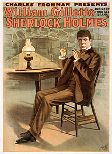 Charles Frohman presents William Gillette in his new four act drama, Sherlock Holmes (LOC var 1364) (edit).jpg