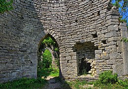 Intérieur de la tour ronde.