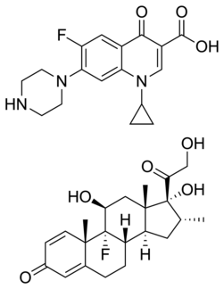 Ciprofloxacin/dexamethasone Pharmaceutical product