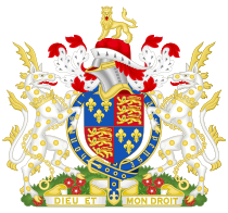 Coat of Arms of Henry VI of England (1422-1471) Variant Motto 1.svg