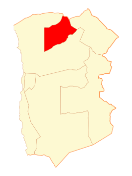 Lage der Gemeinde in der Región de Tarapacá