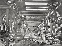Construction du métro aérien 1905.