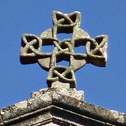 Romanesque cross atop the church of St. Susanna, Santiago de Compostela, Galicia