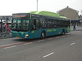 A "Man Lion City" gas-fuelled bus at Uitgeest station