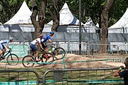 Deutsch: Radsport bei den Olympischen Jugendspielen 2018 Tag 10, 16. Oktober 2018 - Combined Criterium – XCC Qualifikation männlich English: Cycling at the 2018 Summer Youth Olympics – Men's Combined Criterium – XCC Qualification on 16 October 2018.