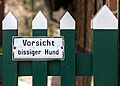 * Nomination Warning sign at a garden gate in Karthaus in der Bauerschaft Weddern, Kirchspiel, Dülmen, North Rhine-Westphalia, Germany --XRay 13:07, 11 April 2015 (UTC) * Promotion Good quality. --Ximonic 14:29, 11 April 2015 (UTC)