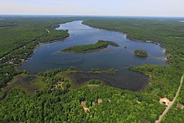 Drone gambar Danau Lucerne, Wisconsin