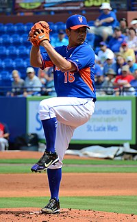 Daisuke Matsuzaka i New York Mets dräkt 2014.