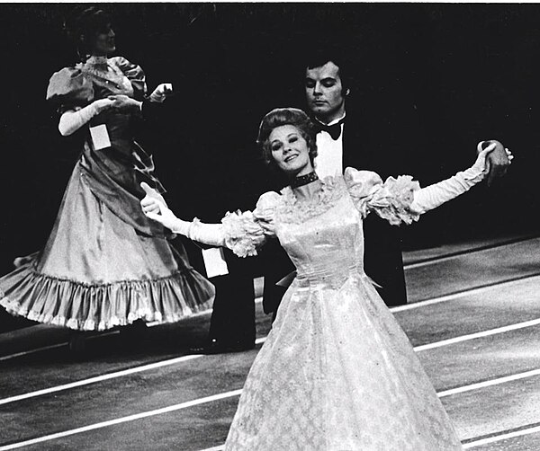 Dancers in a stage production of the musical