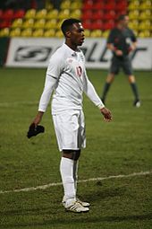 Sturridge playing for England U21s in 2009 Daniel Sturridge.JPG