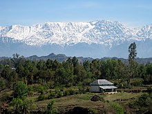 A cottage in the laps of Dhauladhar ranges in the Kangra valley.