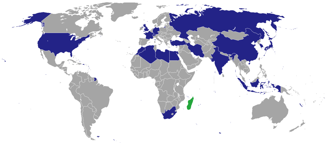 Дипломатически мисии в Мадагаскар