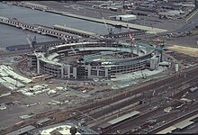 Docklands Stadium under construction in December 1998