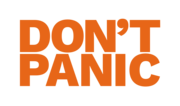 Миниатюра для Файл:Don't Panic orange.png