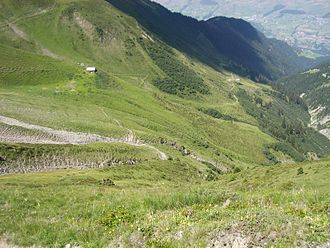 Aufstieg zum Güner Lückli von Duvin über die untere (1852 m) und obere Alp Gretg (2109 m)