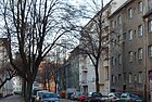 Egmontstraße, view in east direction to Rosenfelder Straße