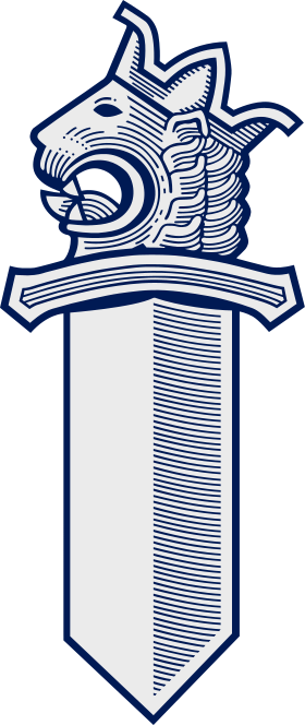 The sword and lion emblem is the symbol of the Police of Finland