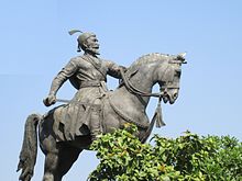 Statue of Shivaji opposite Gateway of India in South Mumbai Emperor of Maratha India.jpg
